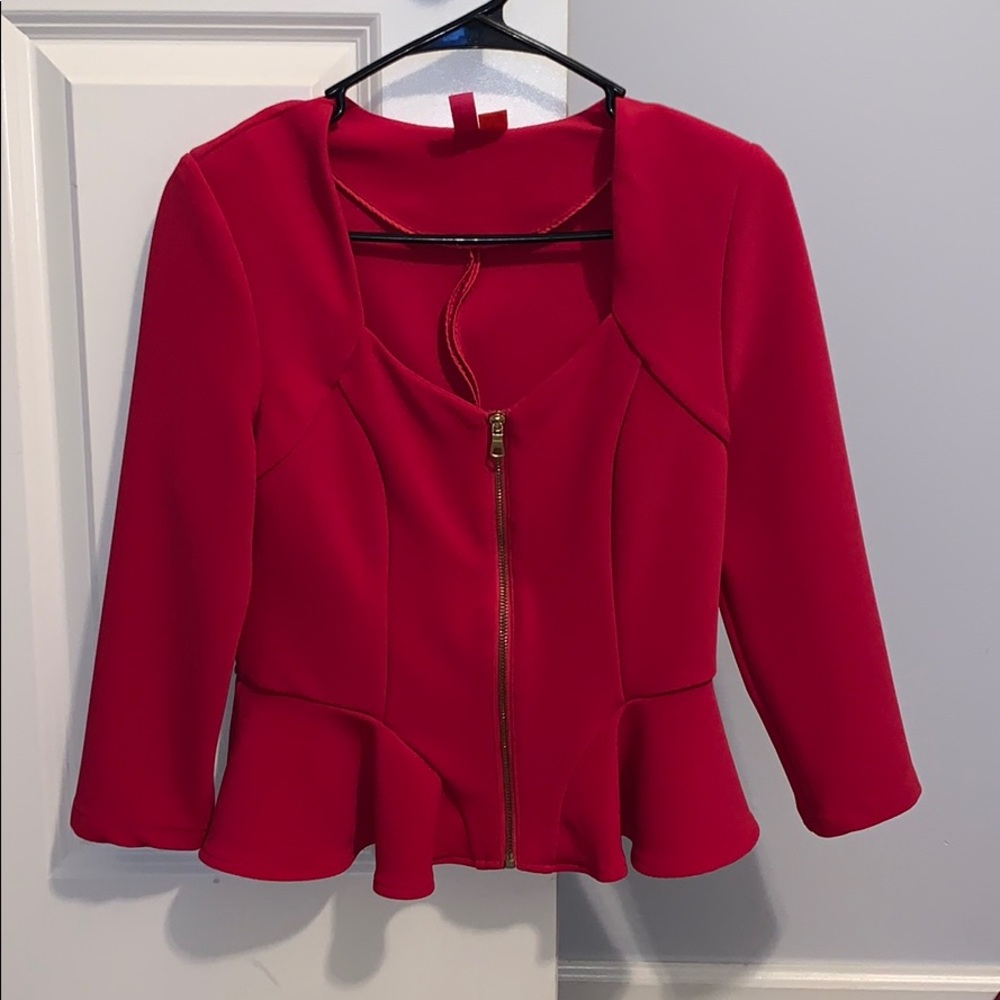 Hot pink peplum top